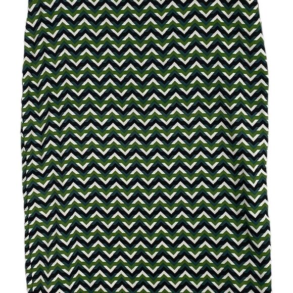 Chloe Dao Chevron Green Blue & White Skirt Size M NWOT - Picture 4 of 9